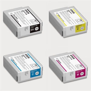 Set completo di cartucce d'inchiostro per Epson ColorWorks C4000, nero lucido.